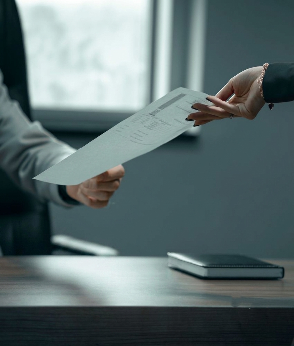 Handing out Solicitors Certificate